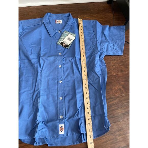 Dickies Women’s Workwear Stain Resistant ButtonUp Workwear Button Blue Sz XL - Picture 5 of 6